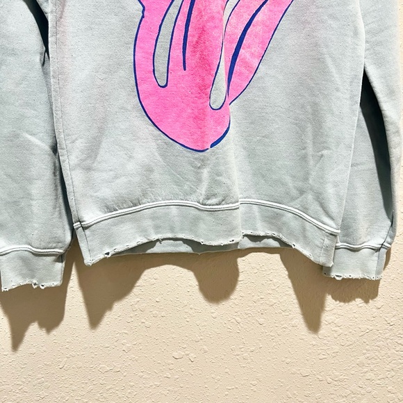 Madeworn: The Rolling Stones Chainstitch Sweatshirt in Blue Haze XS - Picture 7 of 8